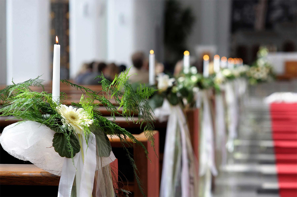 Arreglos florales para iglesia